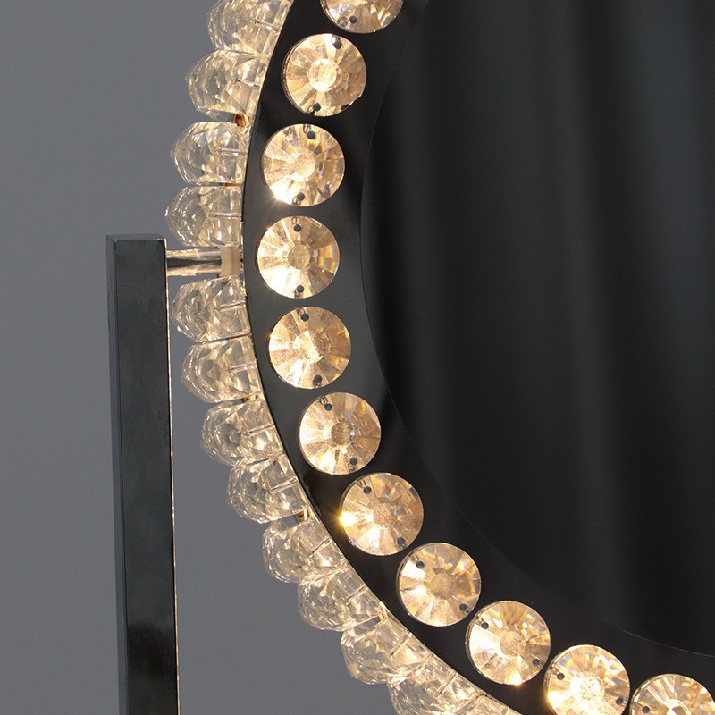 Elíptico 360 ° giratorio led espejo de maquillaje simple lujoso lámpara de ventana de escritorio doméstico de alta calidad dormitorio grande