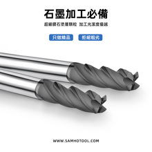 石墨4刃圆鼻刀高硅铝合金刀具精磨陶瓷义齿应用玻璃纤维铣刀钨钢