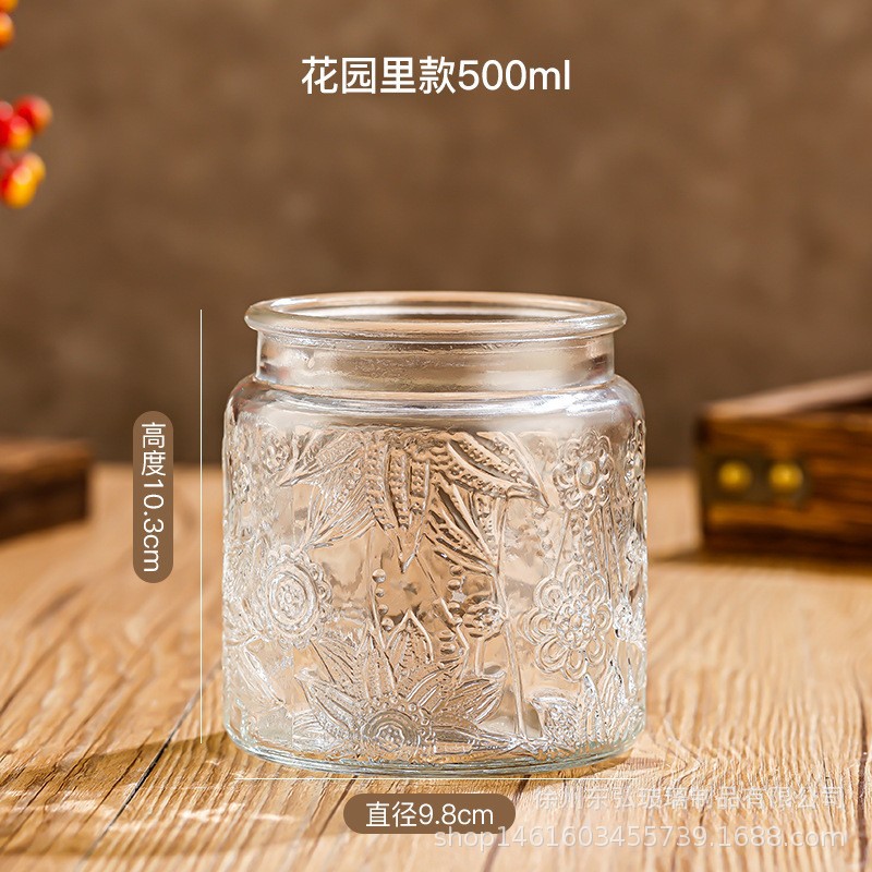 Frasco de almacenamiento retro apto para alimentos, frasco de almacenamiento para granos de café y zumos, frasco sellado, frasco de vidrio para té, transparente