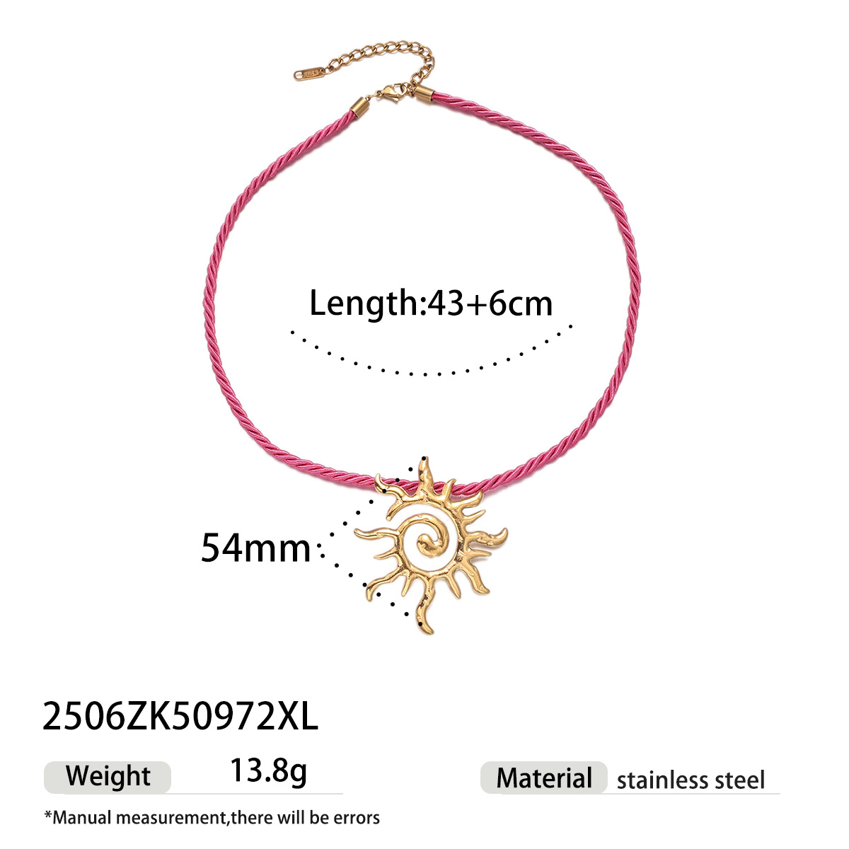 Collar de acero inoxidable TENA Europa y América lujo ligero nicho universal collar de colgante de oro galvanizado 18k mujeres viento image 7