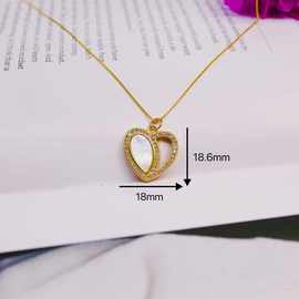 爱心贝壳铜镀金项链锁骨链吊坠手链饰品diy配件简约韩版新款批发