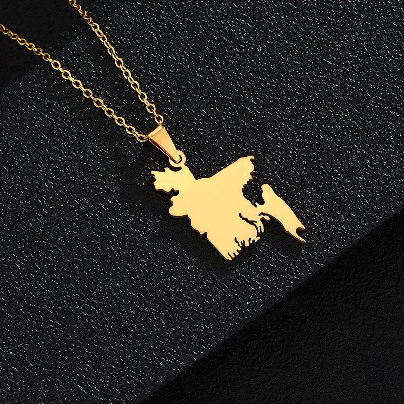 Golden glossy necklace
