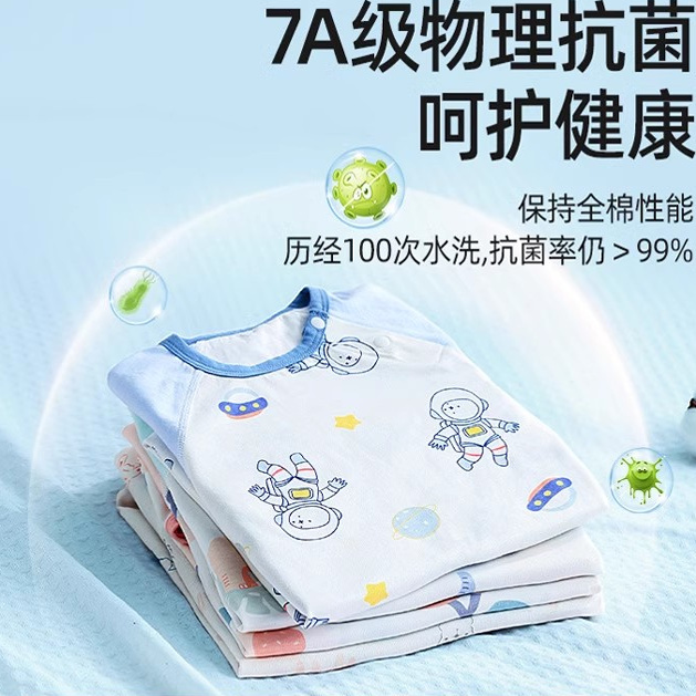 Su pijama de bebé 2025 verano nuevo camisón de bebé Lycell, edredón a prueba de patadas, saco de dormir para niños, pierna dividida, mono