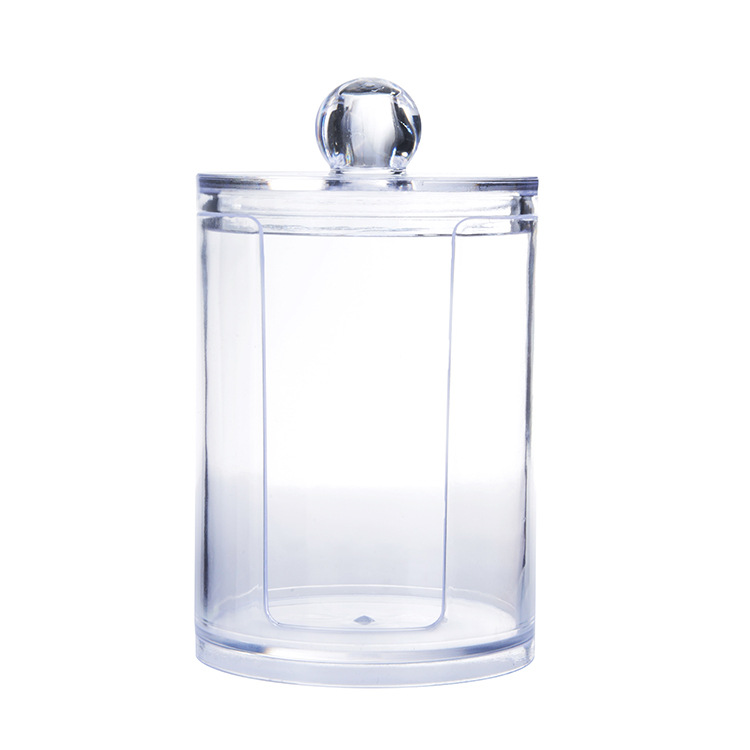 Caja de hisopo de algodón caja de almacenamiento caja de hisopo de algodón baño tarro de almacenamiento caja de algodón cosmético hilo farmacéutico tarro-10 oz