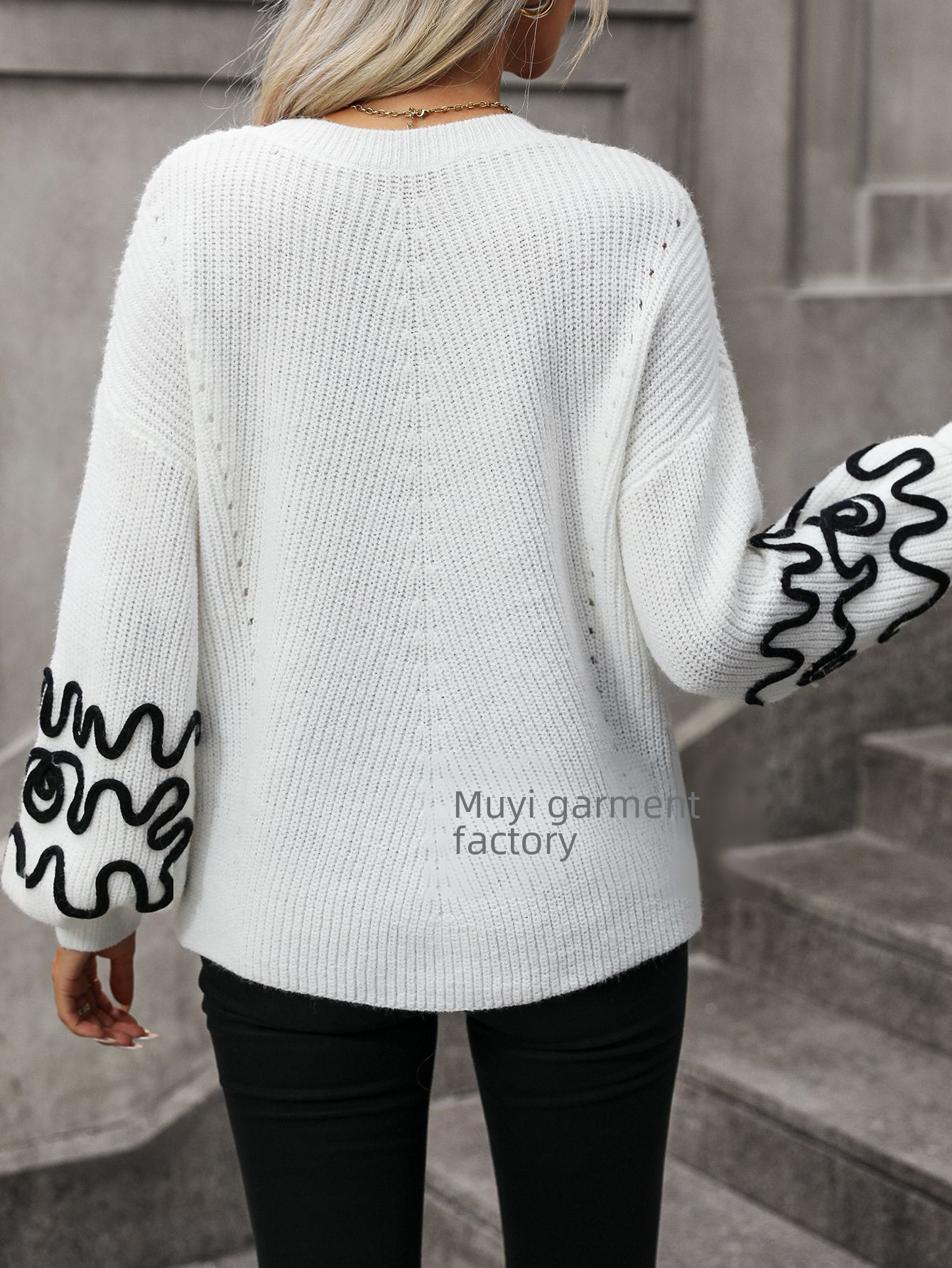 Women's Sweater Solid Colour Pullover Casual Knitted Jumper_voghion.com