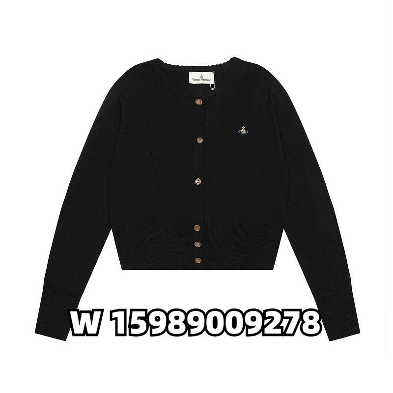 Кардиган (Vivienne Westwood) с вышитым Сатурном, шерстяной вязаный с кружевной отделкой