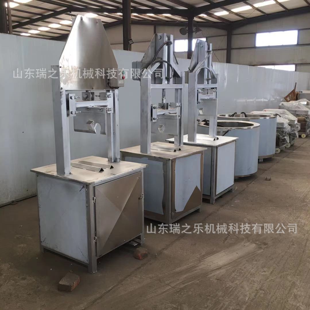 商用猪手分半机 立式羊头劈半设备 留脑型液压劈半设备