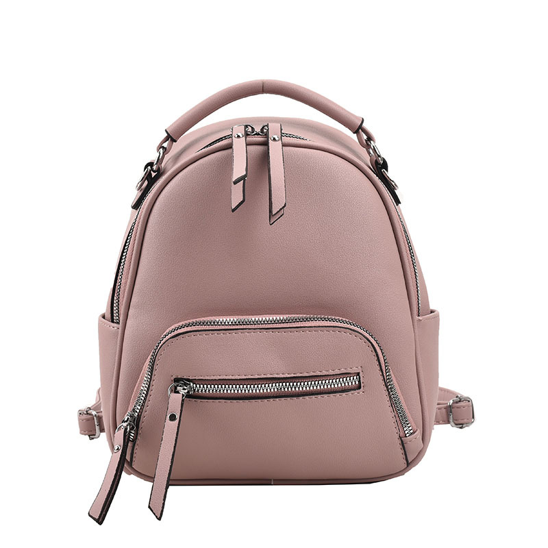 Fashionable And Versatile Solid Color Backpack Women's Urban Minimalist PU Business Backpack_voghion.com
