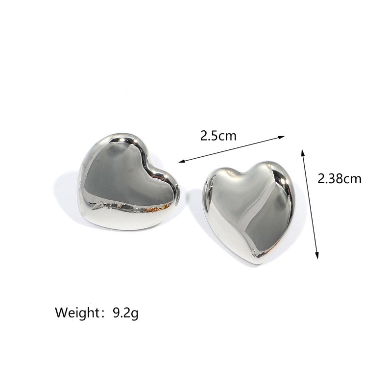 25g Weight PVD Coated Gold Plating Process 304 Stainless Steel Ear Needle Material Real Gold Plated Plating Material Ear Studs Classification Butterfly Backs Ear Cap Type 1 Pair Quantity Holiday, Daily Occasion 304 Stainless Steel Material Heart Shape Pattern All Seasons Season Women's Gender Plating Design Elegant, Cute Style 1 Pair Elegant Cute Heart Shape Plating 304 Stainless Steel 18K Gold Plated Butterfly Backs Ear Studs 13