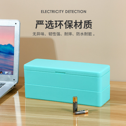 Battery organizer storage box data cable transparent box desk large capacity multi-layer dustproof box size 5 and 7 tester