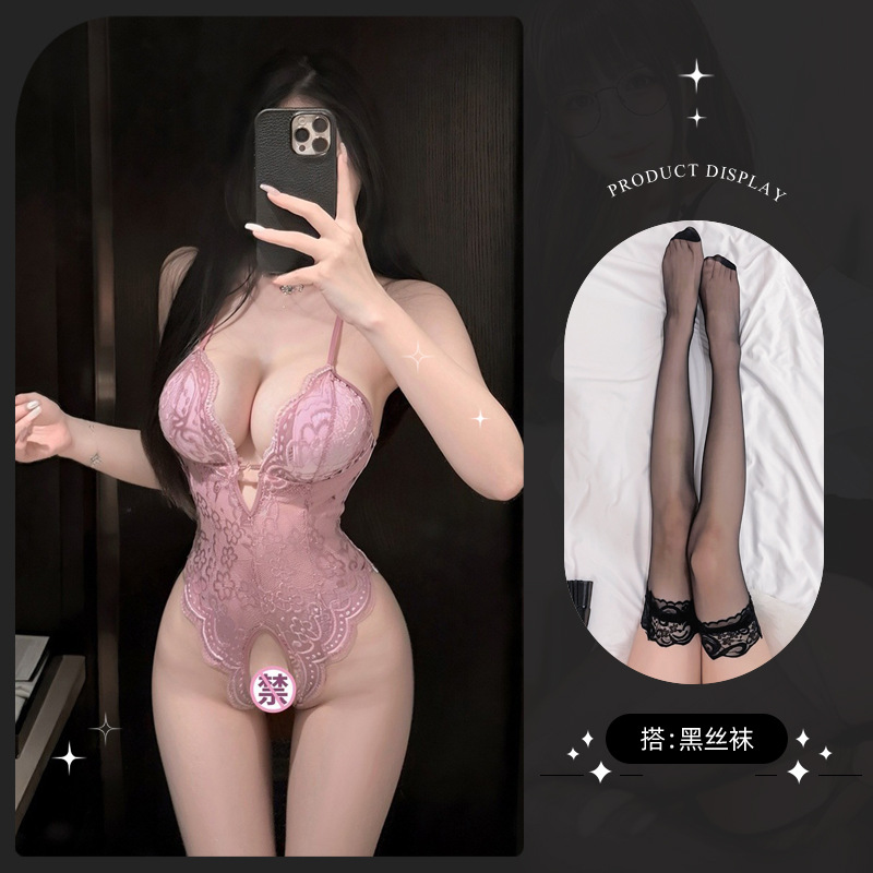 8413 연보라색 + 검정 스타킹