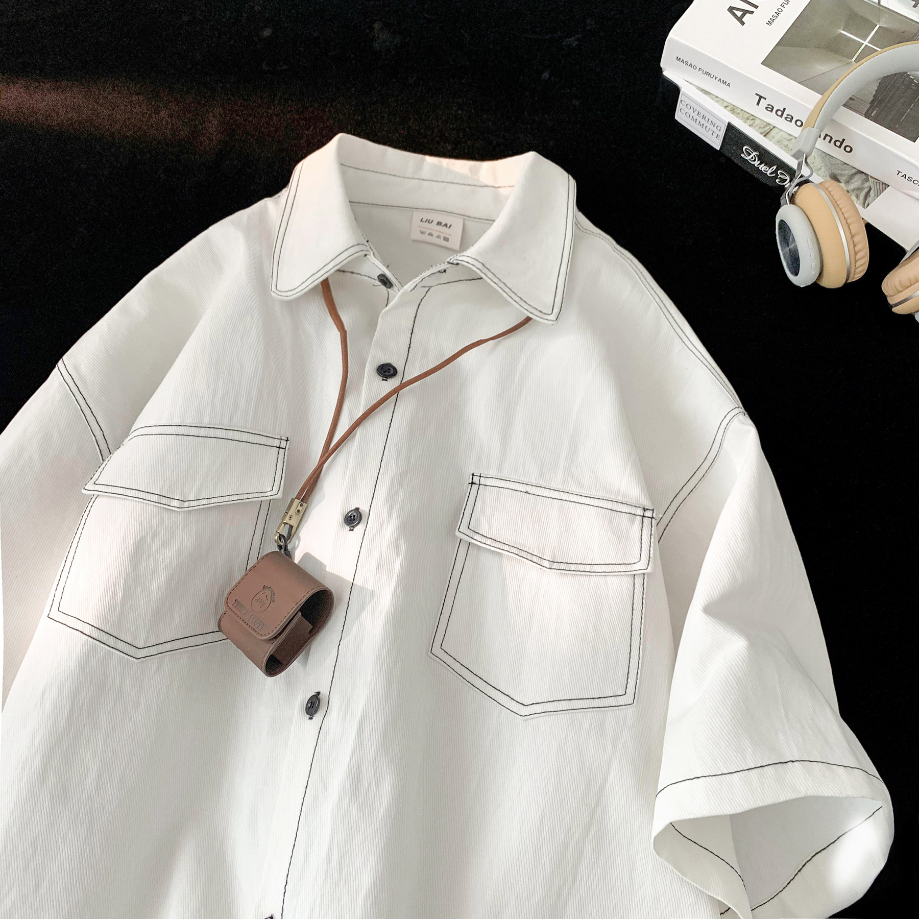 Japanese retro summer small design trend shirt