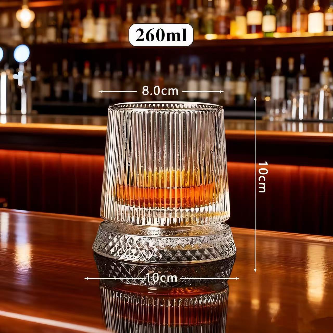 Taza giratoria de McLaren con taza giratoria de base de taza de whisky taza de vino extranjero