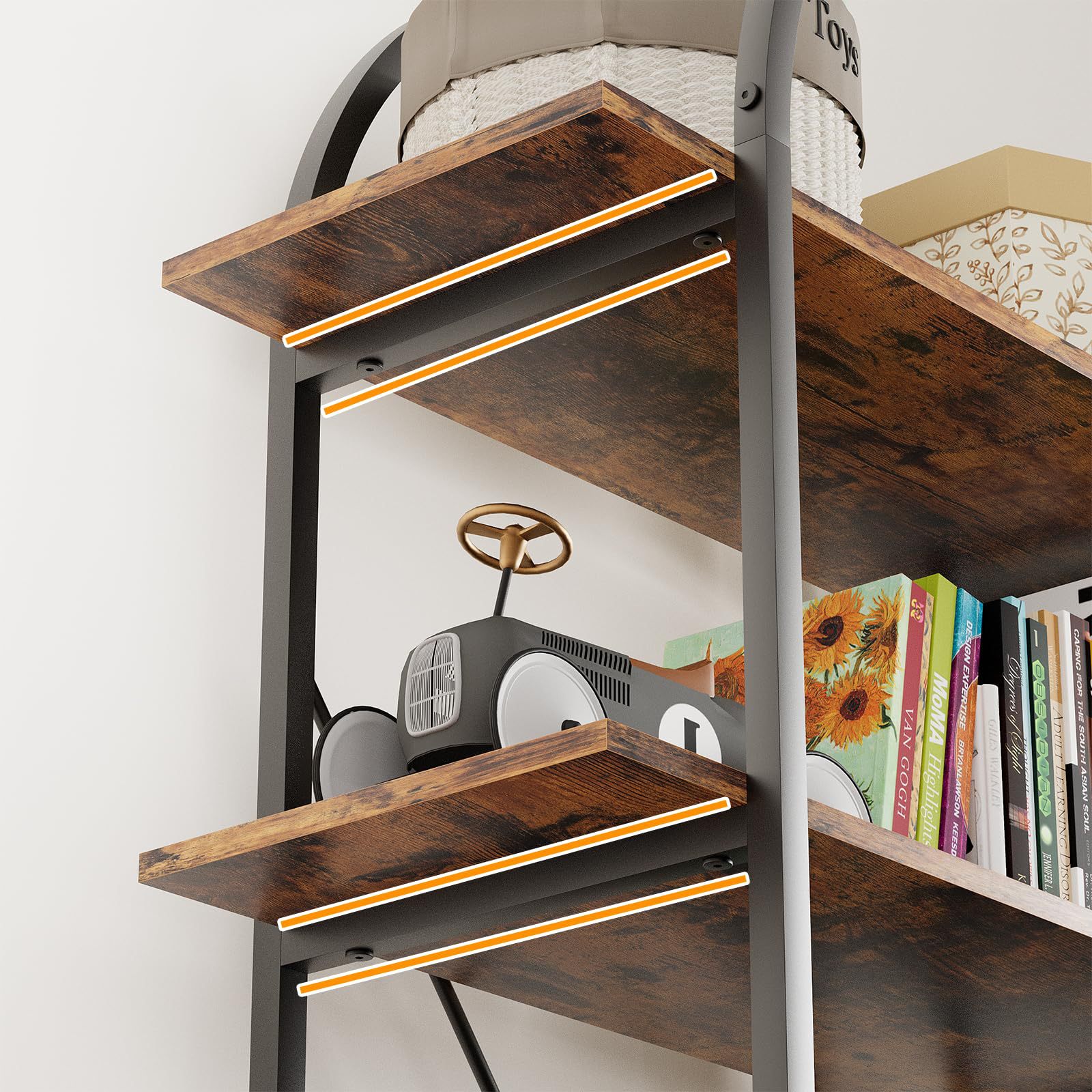 Estante de arco personalizado estante de almacenamiento de piso estante de almacenamiento multicapa con cesta estante bajo doméstico estante de arco sala de estar