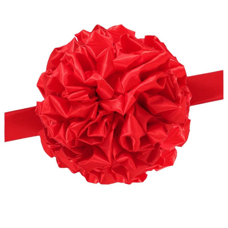 Boda Mentouhua Bola de bodas Big Red Flower Bola Apertura Ceremonia de corte de cinta Reconocimiento Big Red Flower Car Satin Red Paño Hortensia