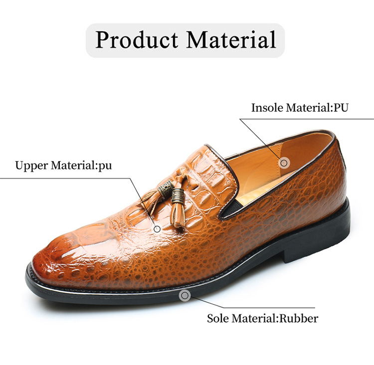 Men's slip-on loafers new business leather shoes with fringe shoes_vogvips.com