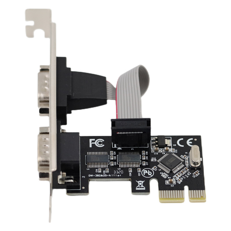pcie转RS232通讯扩展卡 COM口转接卡工控机DB9扩展卡 PCI-E串口卡