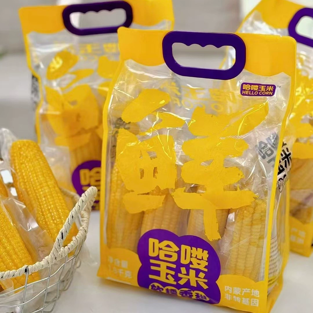 Huli кукуруза ароматная клейкая кукуруза 1.8kg Домашняя упаковка Внутренняя Монголия свежая кукуруза в початках вакуумная независимая упаковка