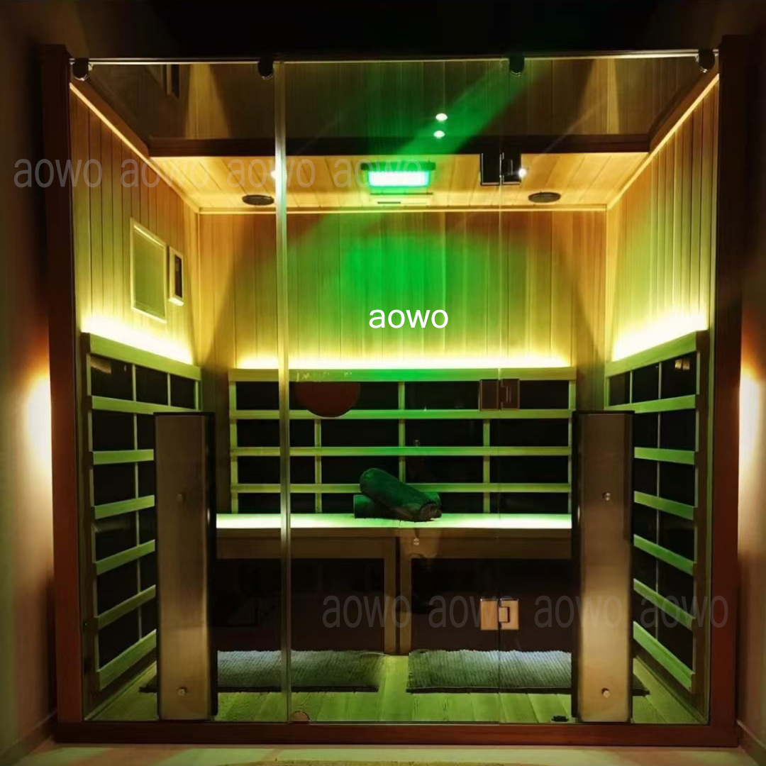 Sauna de abeto de hierba estilo de sala de ondas de luz tamaño no calibrado placa de calentamiento infrarrojo lejano calefacción de piedra de sauna