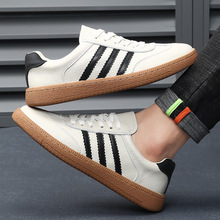 24新款高颜值男士德训鞋复古运动百搭休闲板鞋软底秋冬平底小白鞋