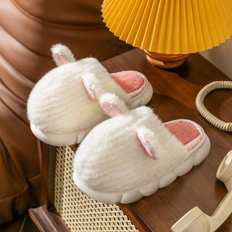 Cute Cartoon Winter Slippers, Plush Cotton Styles (whale, teddy, chubby), Sizes EU 36–47