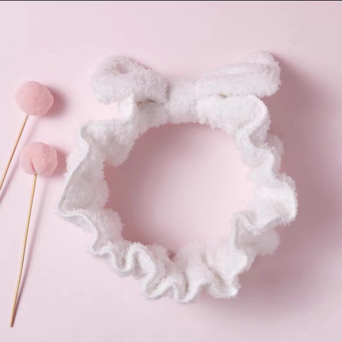 Lavado de la cara banda de pelo de moda femenina Coreana Red diadema roja estudiante dulce Linda máscara de maquillaje banda de pelo horquilla