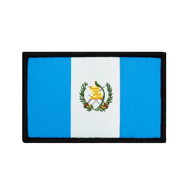 Bandera tejida Velcro sello bandera parche ropa mochila accesorios pegatinas de tela en stock suministro