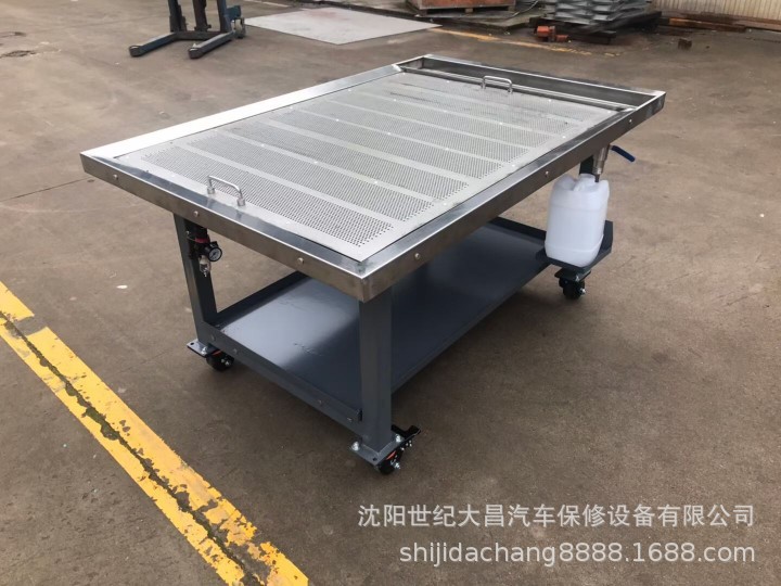 不锈钢发动机工作台带轮子钳工台桌承重加厚装配仪器维修设备台