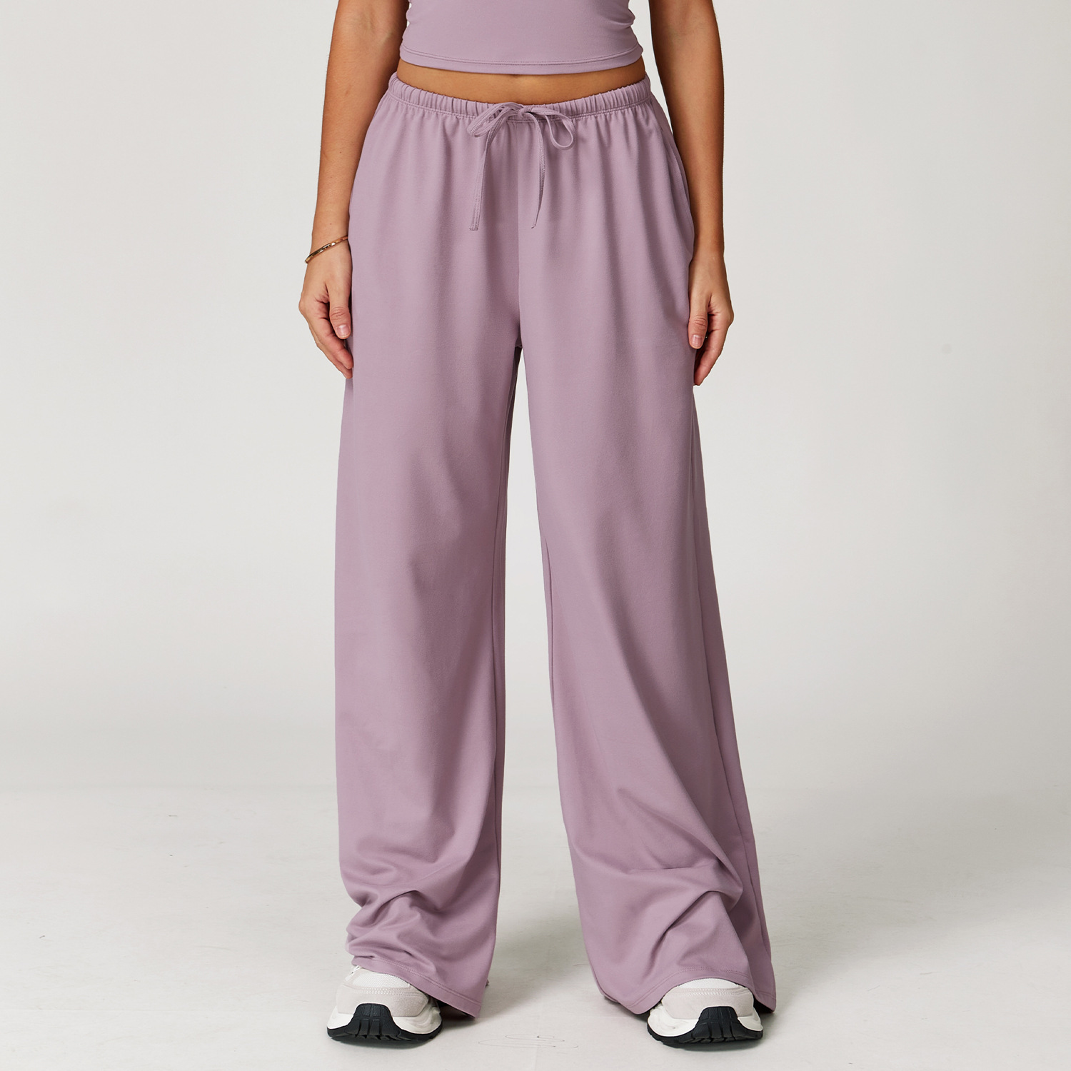 Pantalones de lana transfronterizos colgantes, piernas, pantalones casuales sueltos, pantalones de cuerda elásticos de acondicionamiento deportivo femenino