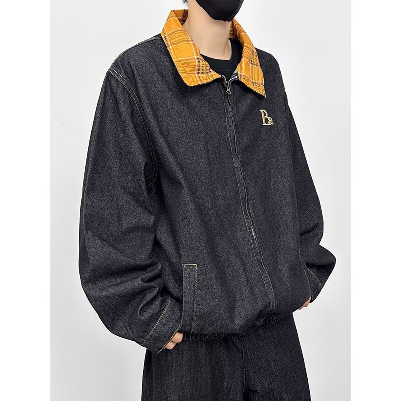 2025 Barn Style Irregular Short Wide Cut Retro Oil Wax Barn Hunting Jacket High Street Trendy Brand Jacket Coat