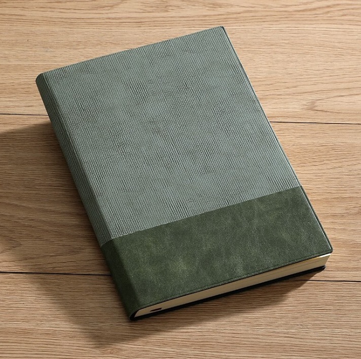 ノートカバー 斜線模様型押し合成皮革ノートカバー