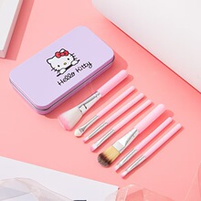 现货批发7支化妆刷猫美容工具套装定妆粉底眼影