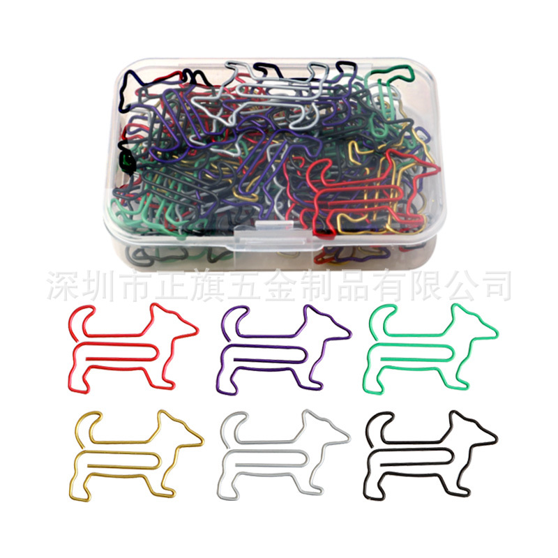 Color transfronterizo metal animal en forma de clip de papel forma creativa clip de papel Oficina marcador titular caja traje