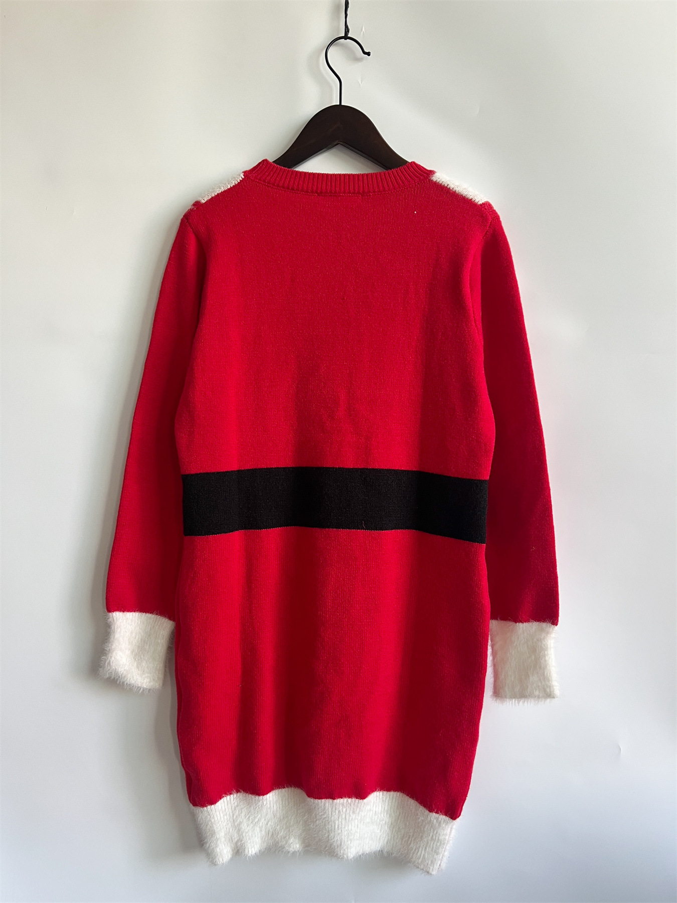 Tenue de scène sur le thème de noël pour femmes, pull tricoté à col rond, robe pull de noël, nouvelle collection automne et hiver_voghion.com