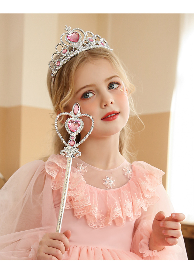 Princesse Forme De Cœur Alliage Placage Strass Couronne 1 Jeu display picture 8