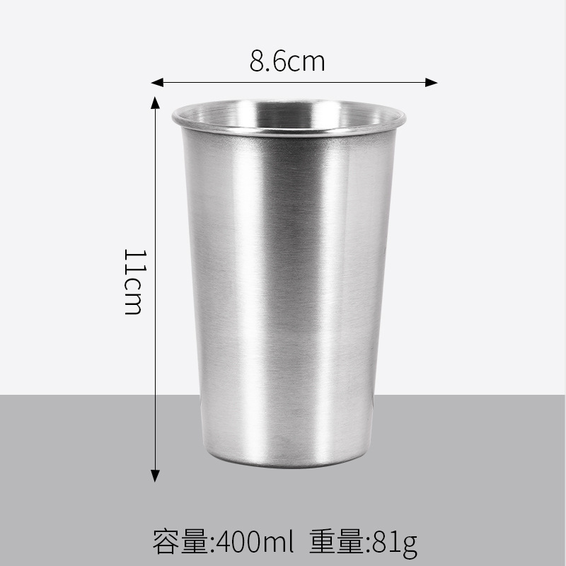 400ml 단층 컵 (실버)
