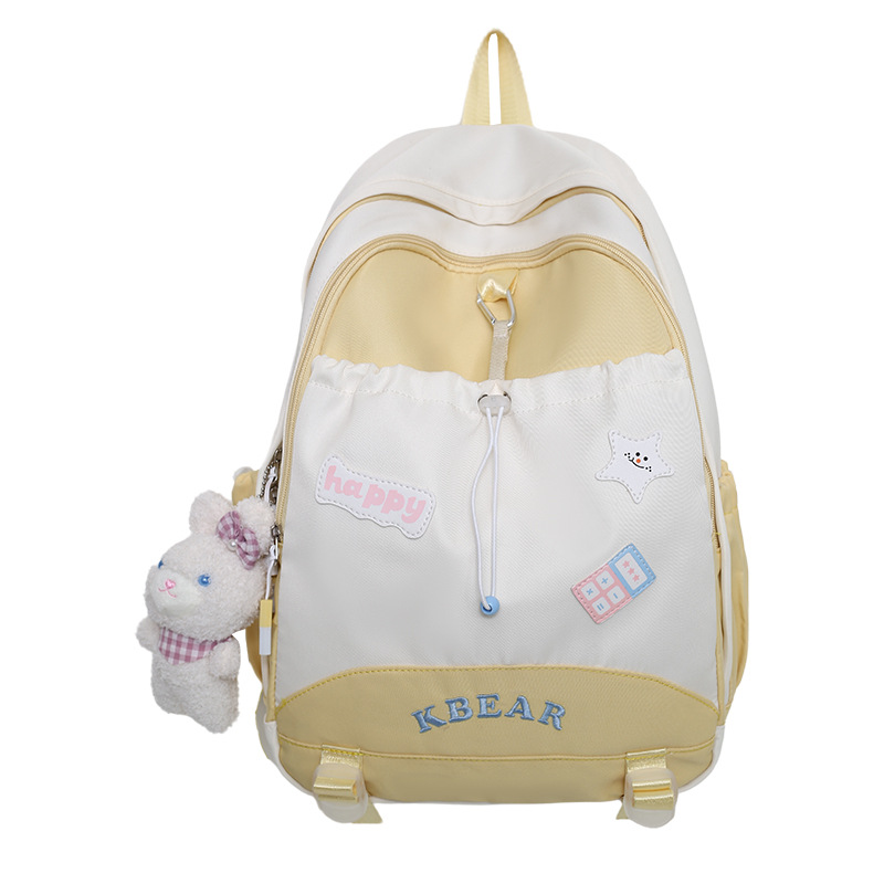 Nueva mochila de dibujos animados simple para estudiantes de secundaria y secundaria