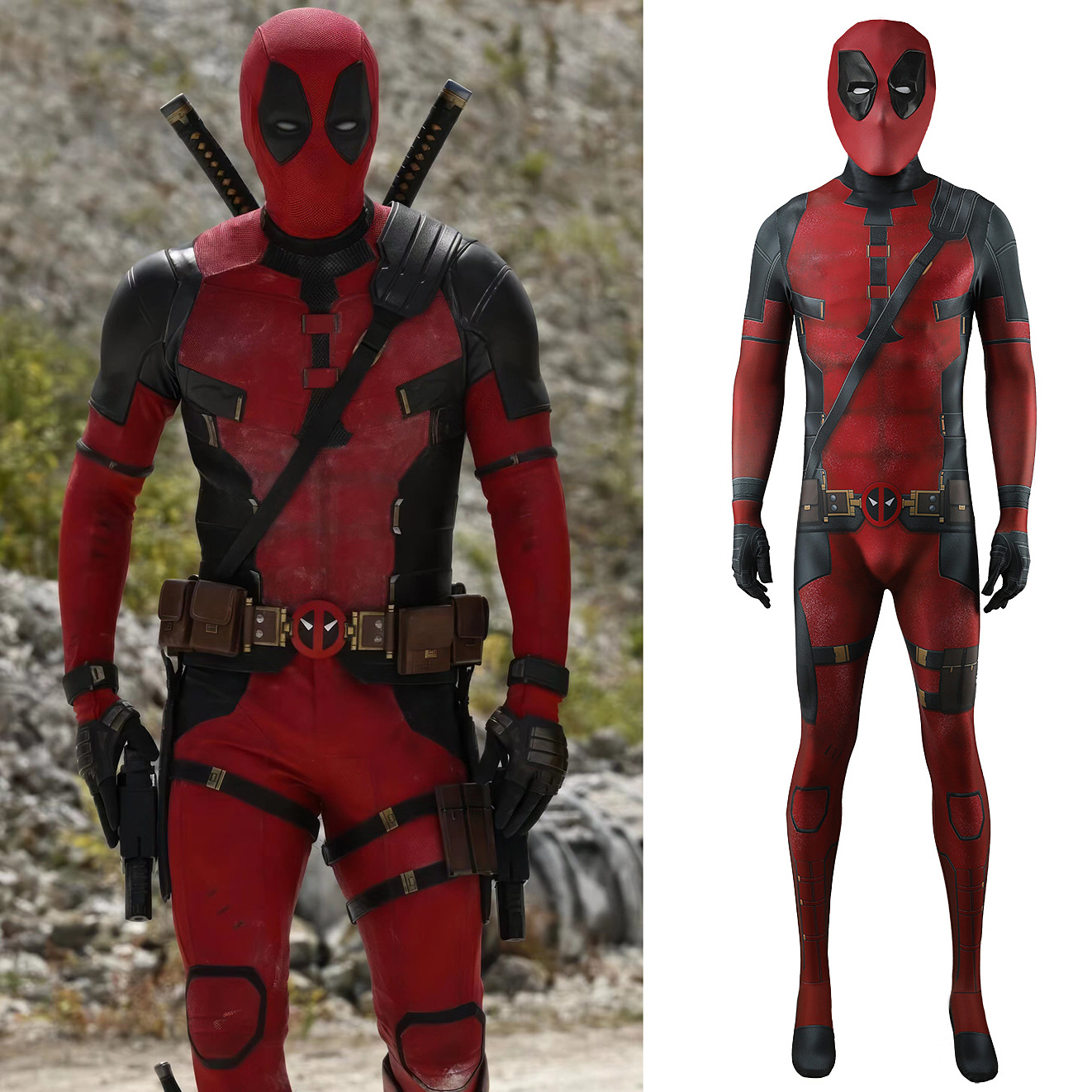 2024漫威死侍3死侍Deadpool cosplay全套连体衣万圣节紧身衣