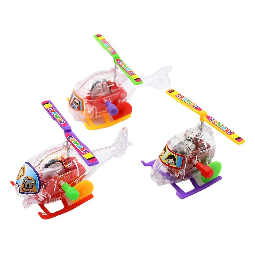 Новый Заводной прозрачный маленький самолет Пластиковый Вертолет скользящий ремень пропеллер вращающаяся игрушка оптом