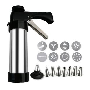 Amazon cookie maker decorating gun mold decorating nozzle milk oil baking tool stainless steel set