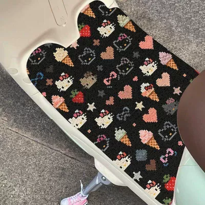 Avtomobil döşəmə paspasları – Be Cut and Sold in Bulk - zx-kitty-foot-pad-12-3060-silk-circle-small-self-cutting