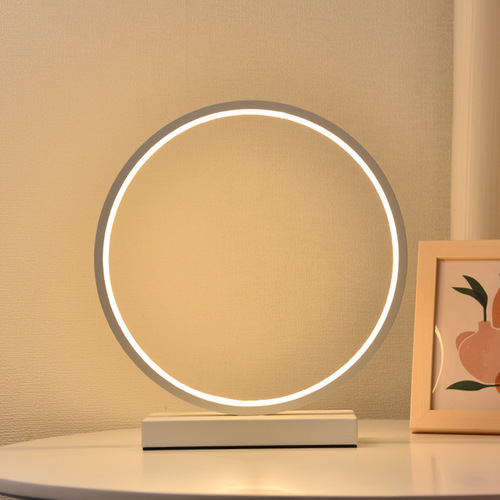 Creative bedroom bedside table lamp Nordic simple modern night light sleep round led table lamp decoration dormitory desk