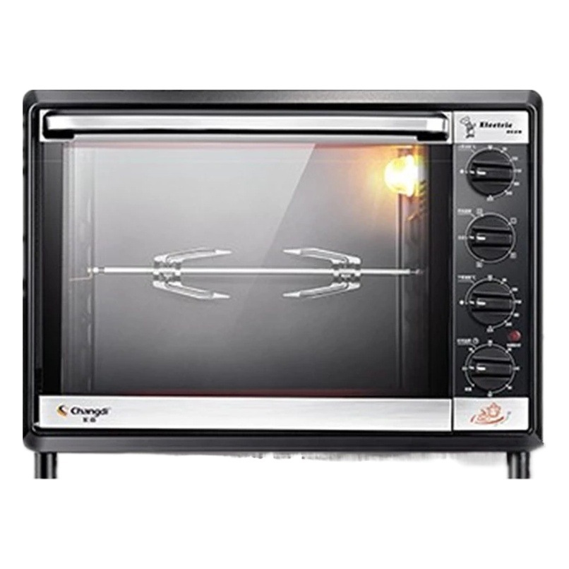 Horno eléctrico de cocina para asar pavo, rostizador de pollo giratorio de acero inoxidable, horneador con horquilla para pollo, parrilla para pollo, freidora de aire, barbacoa.