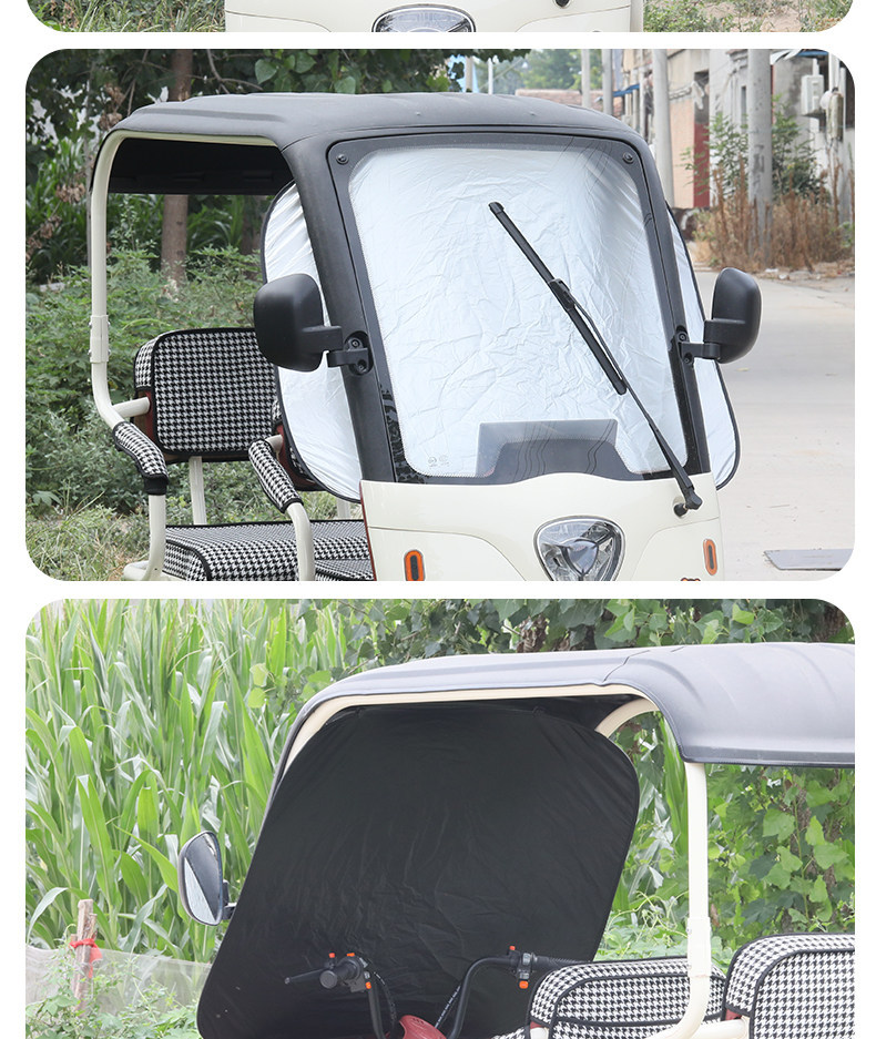 Electric Tricycle Sunshade, Car Front Windshield Heat Insulation Sunshade, Universal Sunshade for Four-Wheel Vehicles