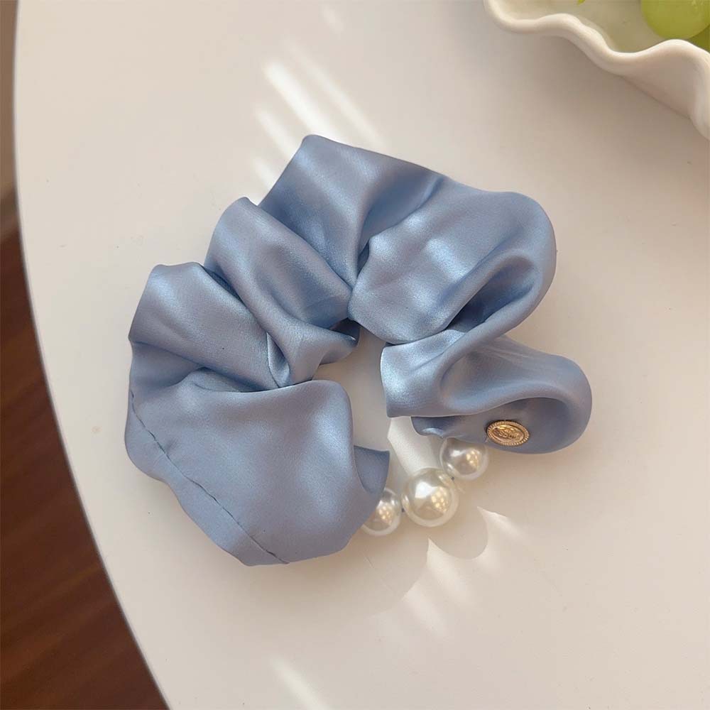 Lujo ligero de perlas de cabello de 2025 nuevo cabello de alta gama correa cubierta de cuero de mujer de alta elasticidad anillo de cabello de moda duradera