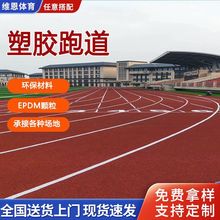 预制型塑胶跑道全塑型塑胶跑道颗粒施工公园学校操场epdm塑胶跑道