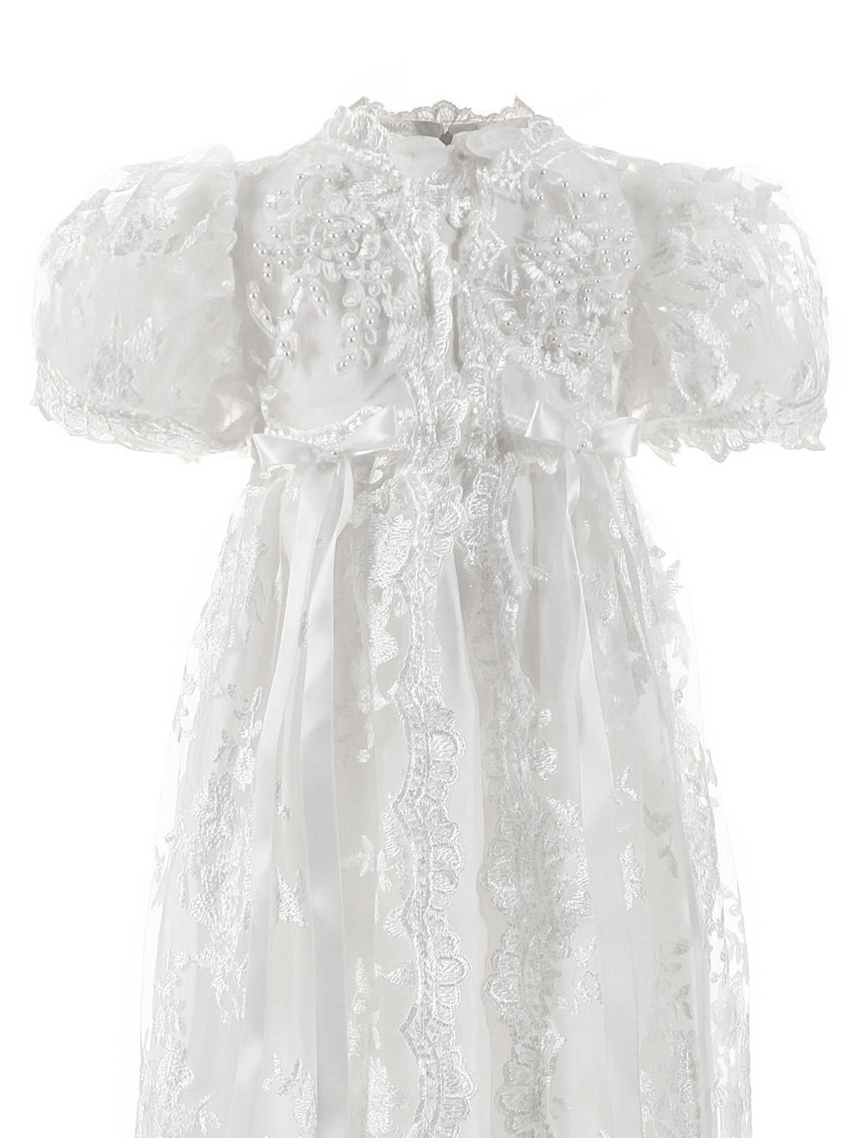 Comercio exterior transfronterizo europeo y americano, conjunto de dos piezas de encaje largo con sombrero para bebés y niños pequeños de un año y 100 días, vestido de bautizo, envío directo.