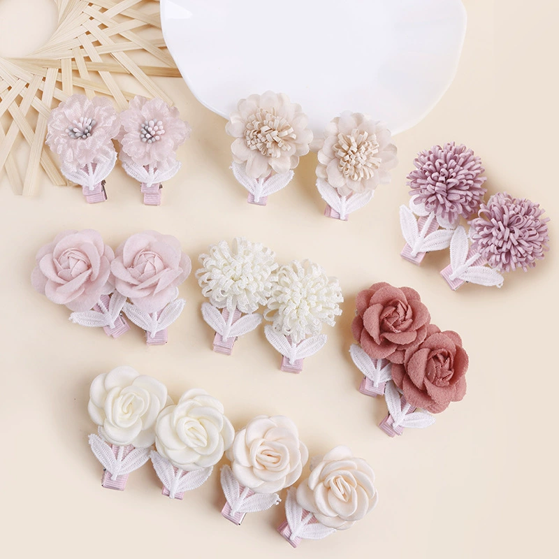 2024 новые осенние и зимние цветочные заколки для волос женщины высокого уровня чувства головные украшения