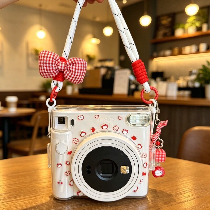 Suitable for Fujifilm Instax SQ1, special transparent protective case, SQ1 shoulder strap, cute camera bag, sturdy and durable