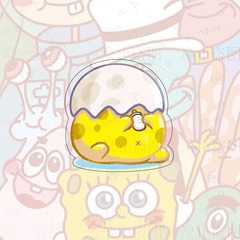 卡通亞克力海綿寶寶雙面PP夾文創手賬夾塑料文件夾學生書夾動漫夾